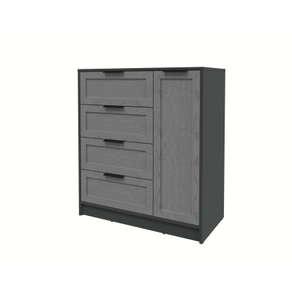 Тумба Тренд КТ-Т90 (Антрацит ЛДСП/ Дуб серый ЛМДФ) Ш900 В1020 Г451 Тумба Тренд КТ-Т90 (Антрацит ЛДСП/ Дуб серый ЛМДФ) Ш900 В1020 Г451